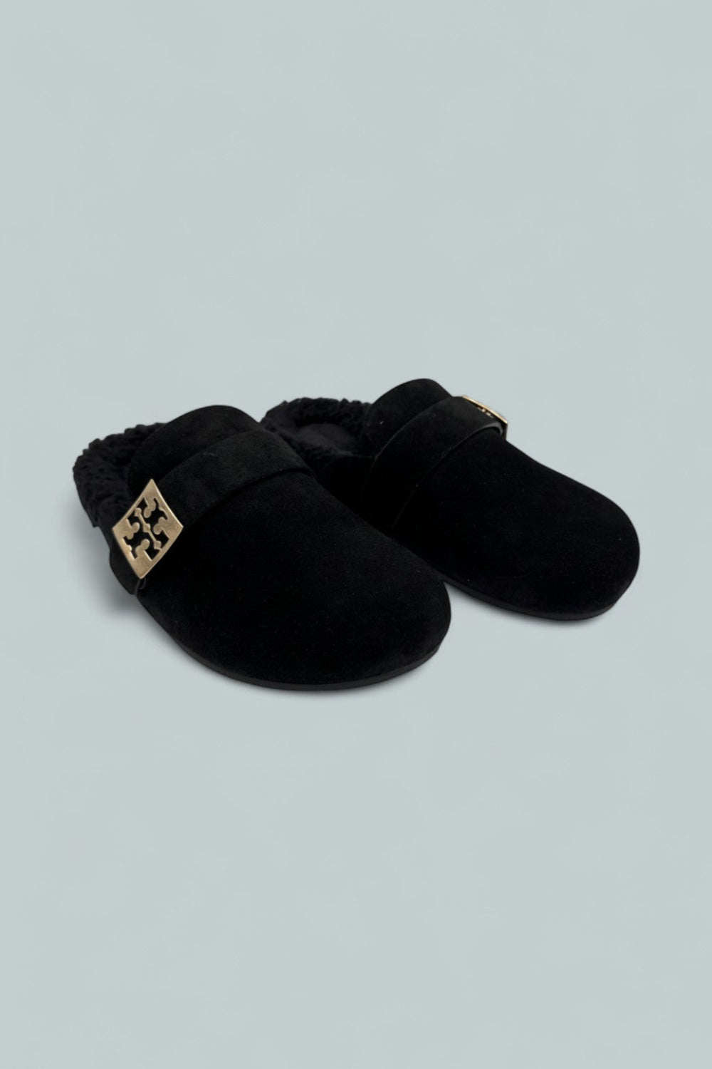 Mellow Shearling Mules - Perfect Black - 7.5 - Mules