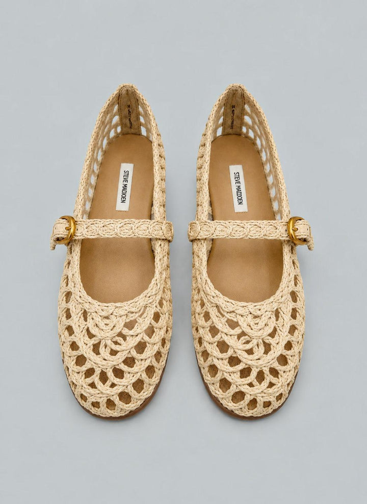 Melody Flats - Natural Raffia - 8 - Flats