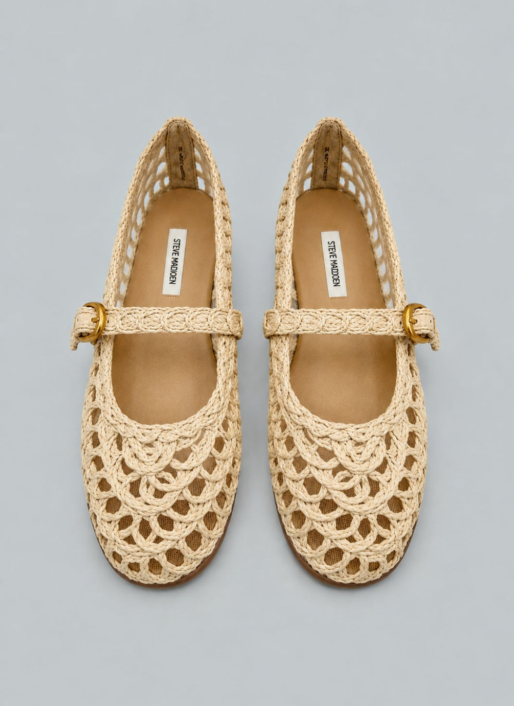 Melody Flats - Natural Raffia - 8 - Mary Jane