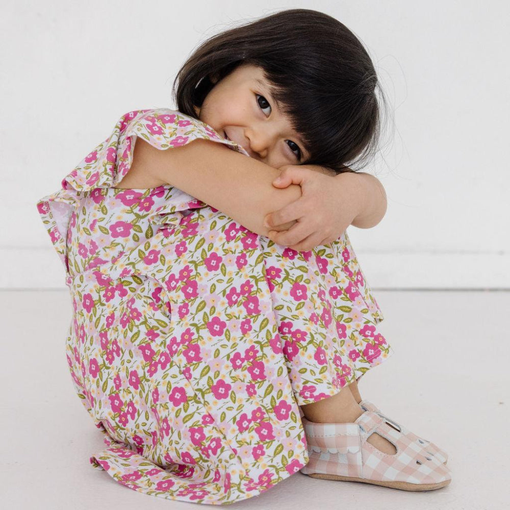 Melon Gingham Mary Jane Baby Shoe - ’Flats - Baby Kids Adult All’