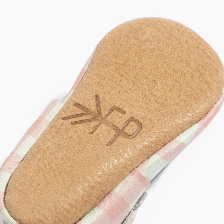 Melon Gingham Mary Jane Baby Shoe - ’Flats - Baby Kids Adult All’