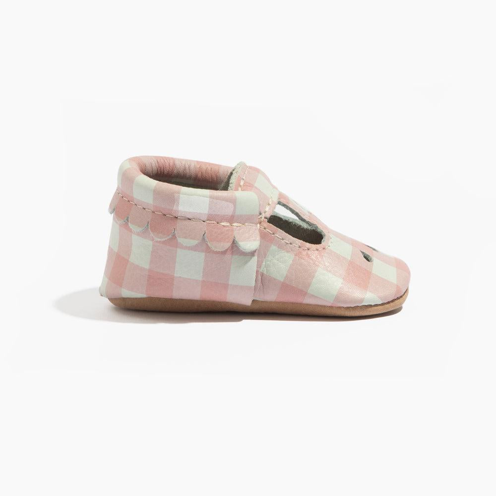 Melon Gingham Mary Jane Baby Shoe - ’Flats - Baby Kids Adult All’