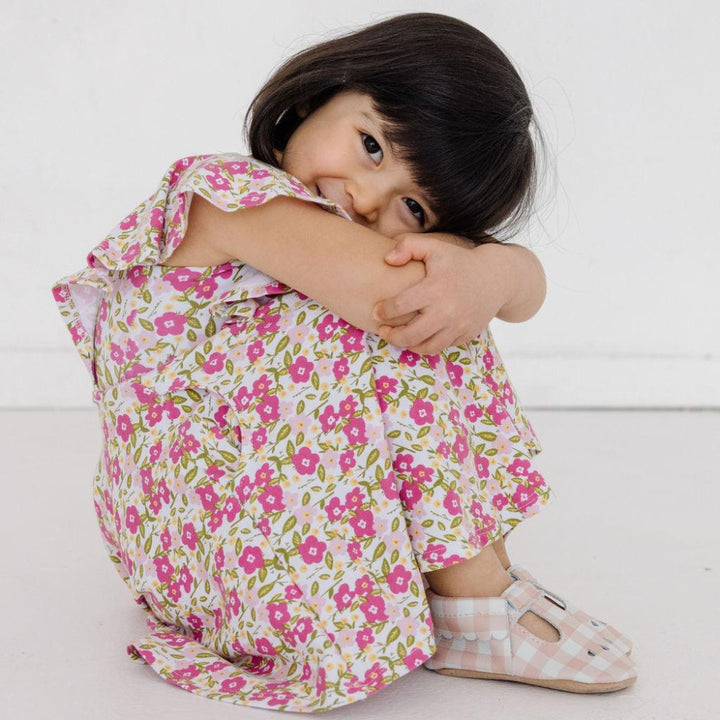 Melon Gingham Mary Jane Baby Shoe - ’Flats - Baby Kids Adult All’
