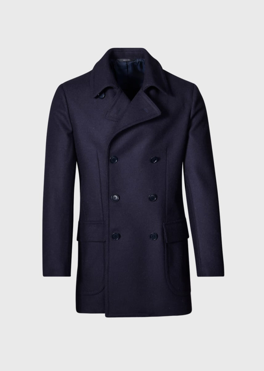 Melton Cashmere Short Outer Jacket - Midnight - Jacket