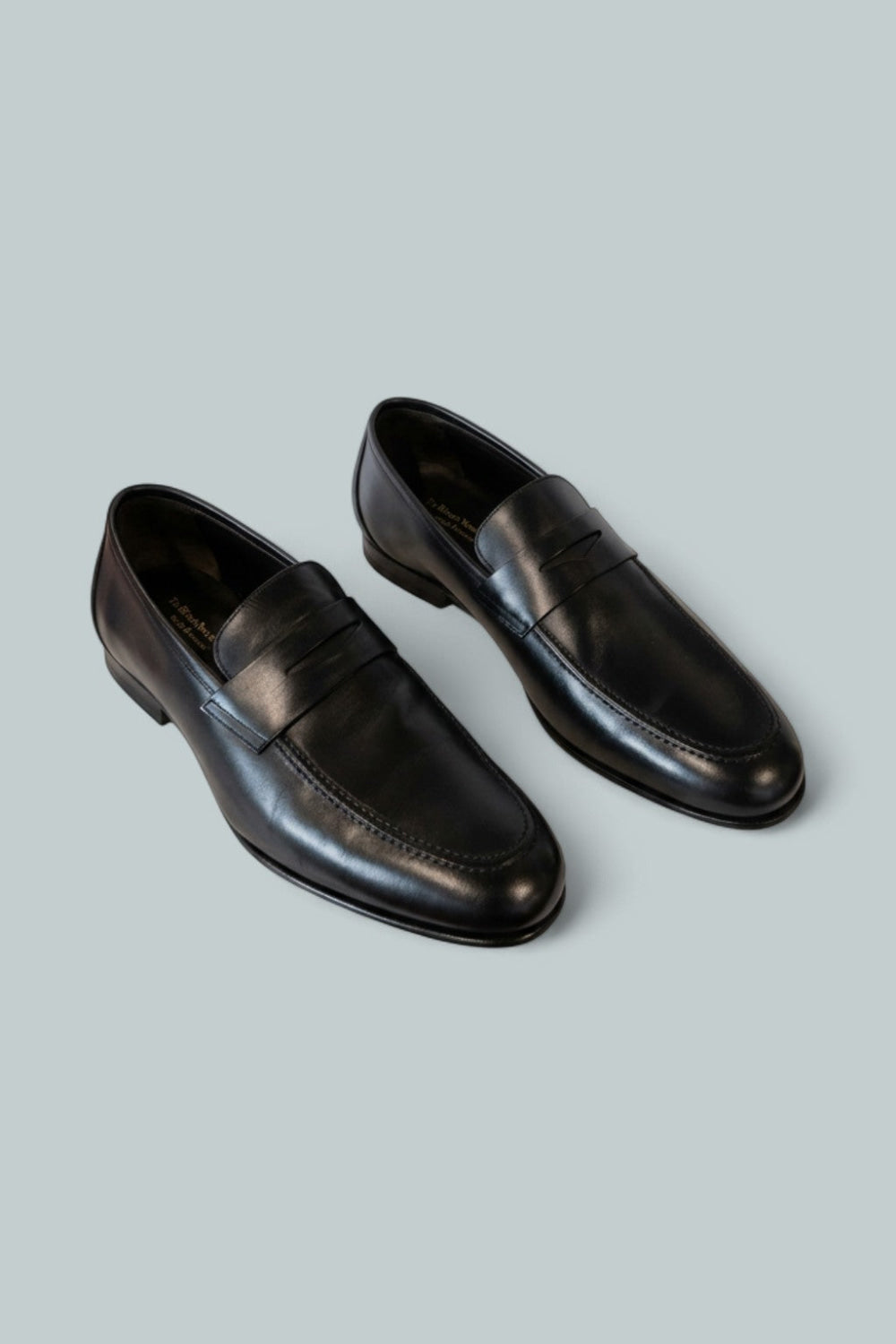 Men’s Aldrin Leather Penny Loafers - Black - Loafers