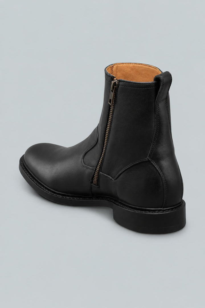 Men’s Allen Edmonds Tompkins Zip-Up Boots - Black Leather - 8.5 D - Boots