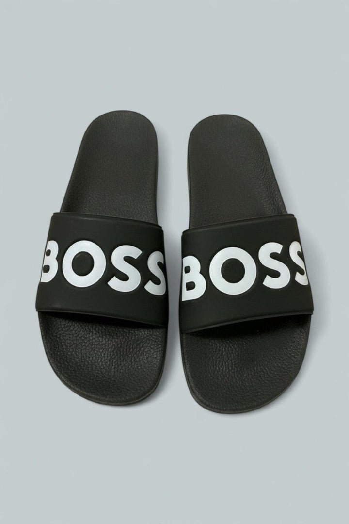 Men’s Aryeh Black Slide Sandals - Black - 13 - Sandals