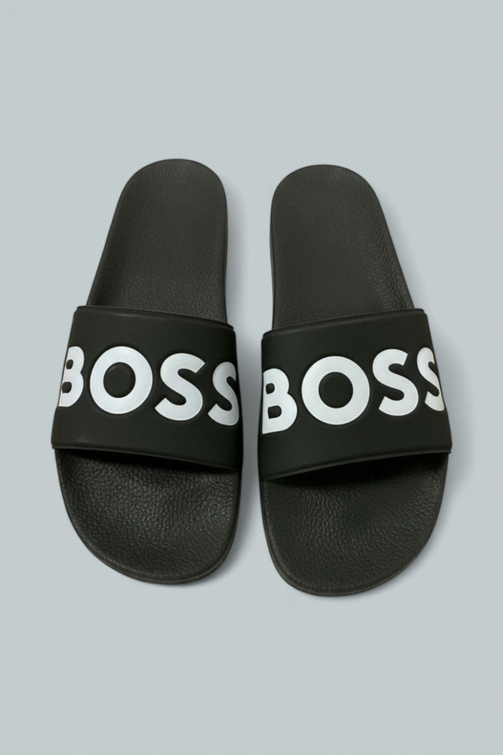 Men’s Aryeh Black Slide Sandals - Black - 13 - Sandals