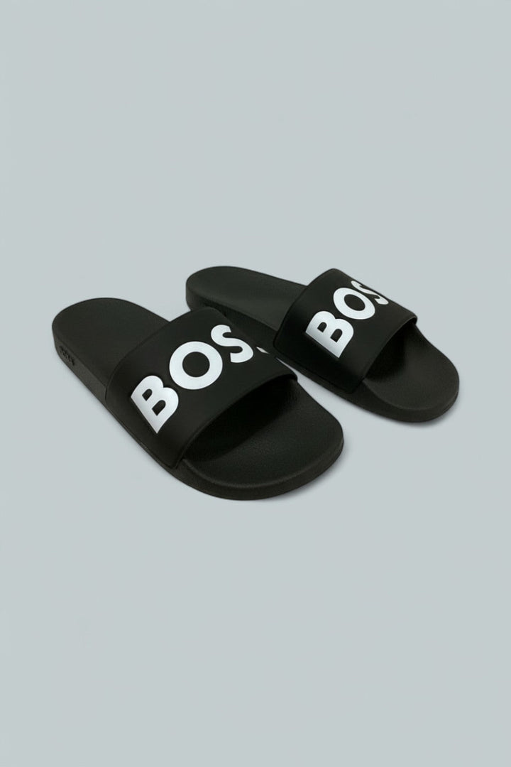 Men’s Aryeh Black Slide Sandals - Black - 13 - Sandals