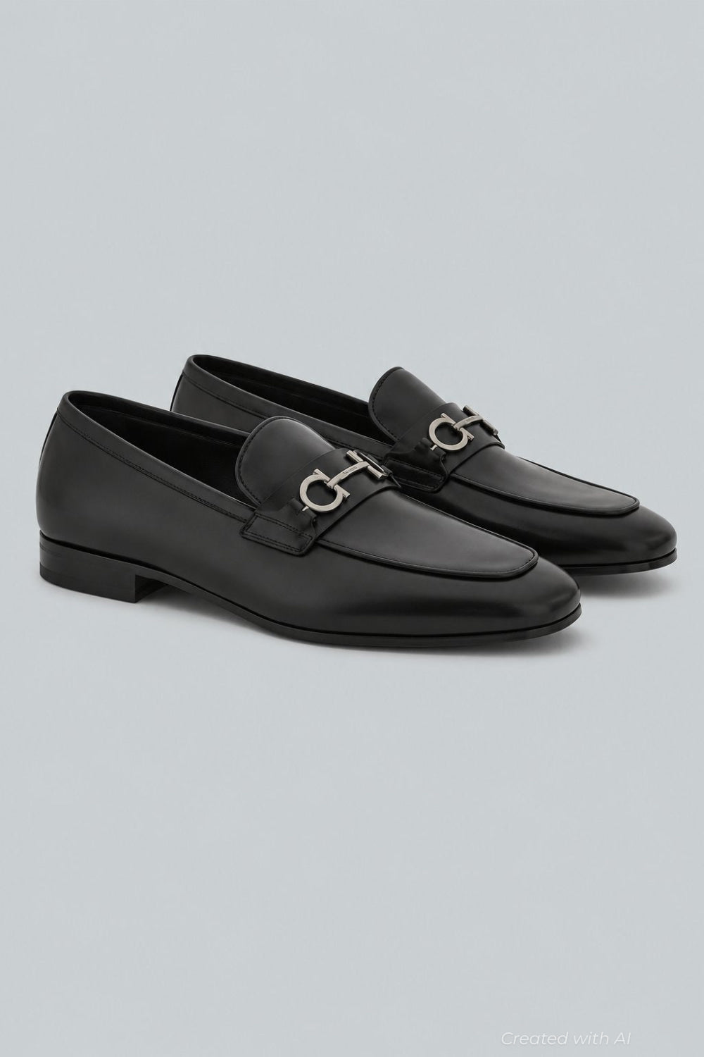 Men’s Balty Gancini Leather Loafers - Black - 9.5 - Loafers