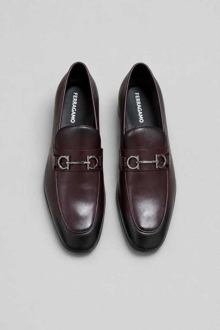 Men’s Balty Gancini Leather Loafers - Cordovan - 11 - Loafers