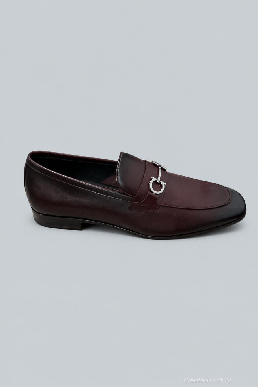 Men’s Balty Gancini Leather Loafers - Cordovan - 11 - Loafers