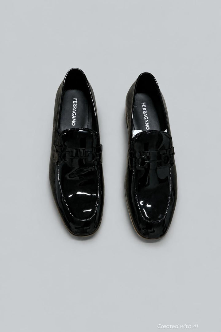 Men’s Baltyver Patent Leather Loafers - Nero - Loafers