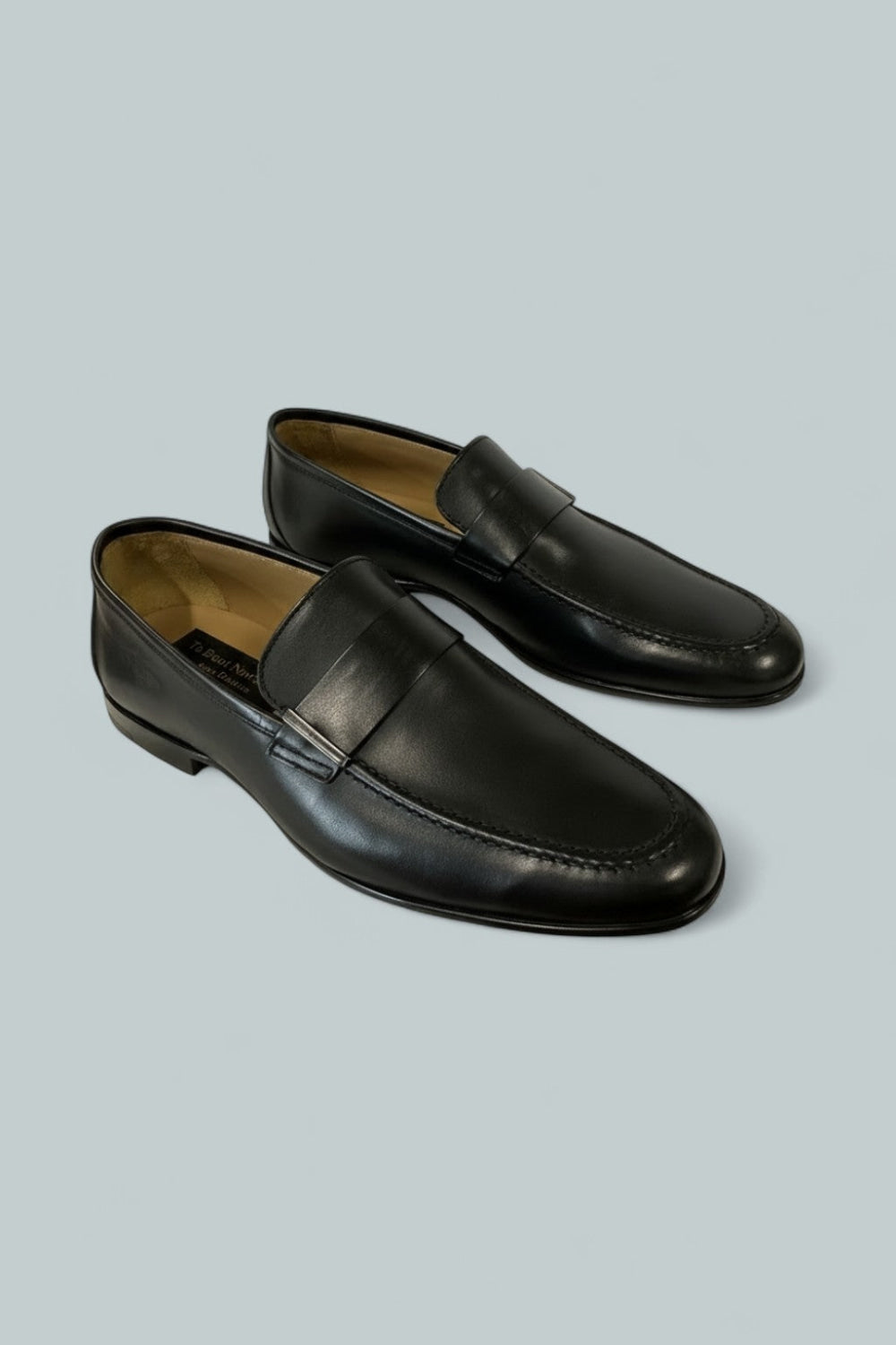 Men’s Blanton Slip On Leather Loafers - Black - 9.5 - Loafers