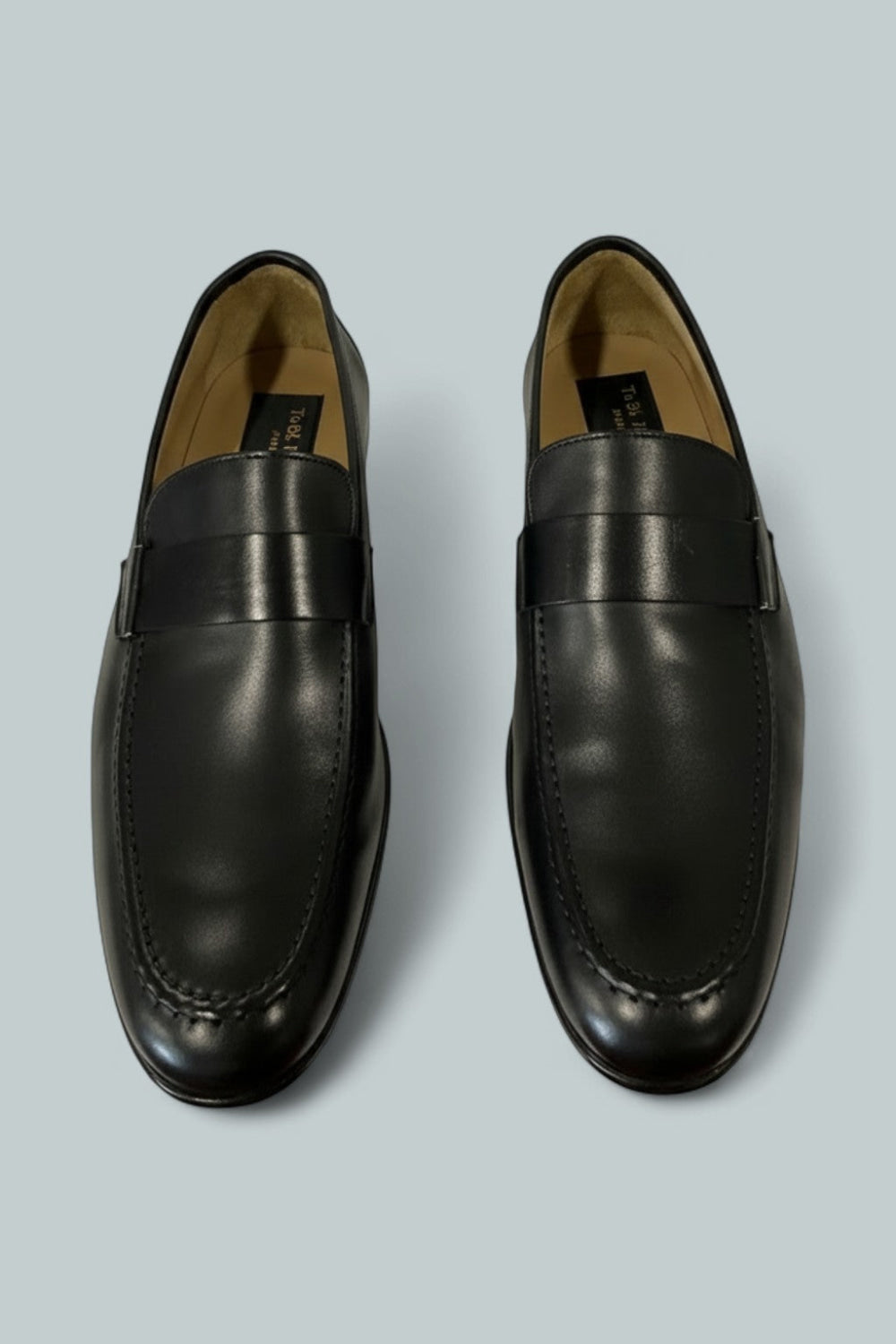 Men’s Blanton Slip On Leather Loafers - Black - 9.5 - Loafers