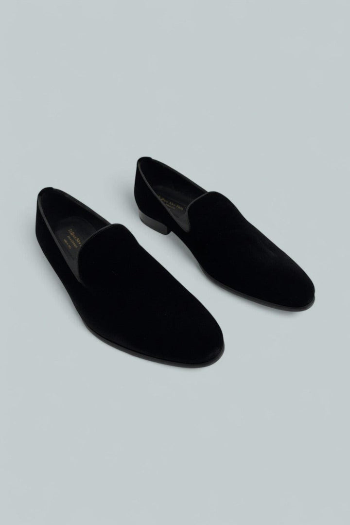 Men’s Bolton Velvet Smoking Loafers - Black - 11 - Loafers