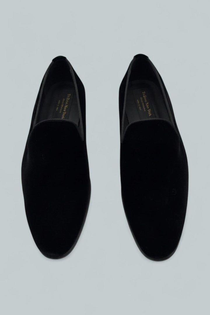 Men’s Bolton Velvet Smoking Loafers - Black - 11 - Loafers