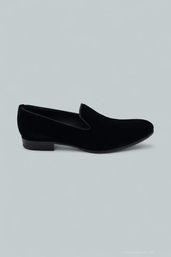 Men’s Bolton Velvet Smoking Loafers - Black - 11 - Loafers