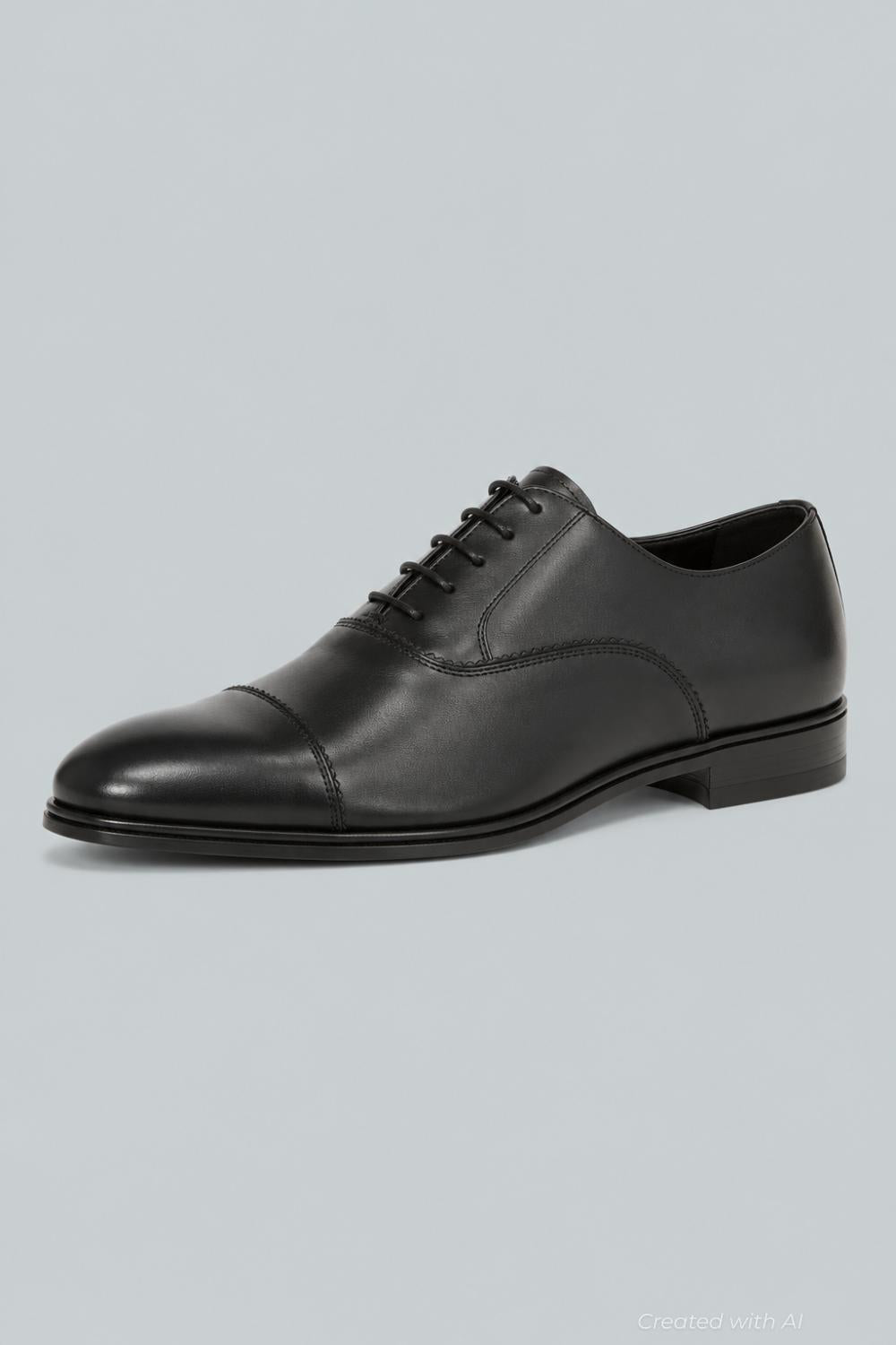 Men’s Boston Leather Cap Toe Oxfords - Nero - 11.5 - Oxford
