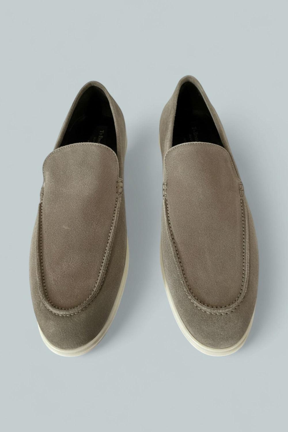 Men’s Cassidy Moc Toe Loafers - Taupe Suede - Loafers