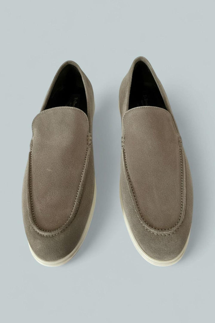 Men’s Cassidy Moc Toe Loafers - Taupe Suede - Loafers