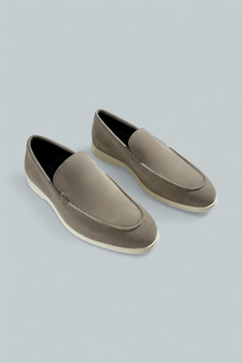 Men’s Cassidy Moc Toe Loafers - Taupe Suede - Loafers