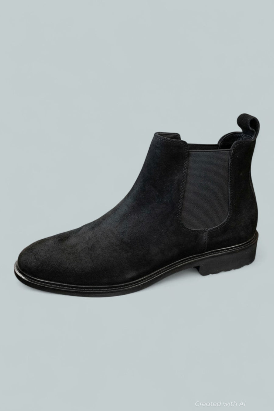 Men’s Casual Pull On Chelsea Boots Exclusive - Black Suede - Boots