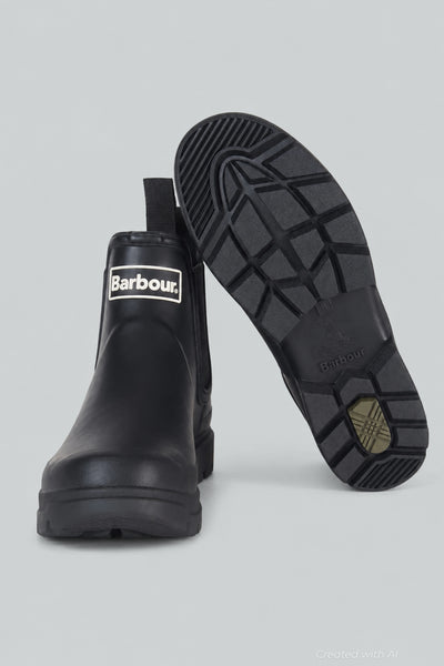 Men’s Chelsea Wellington Boots - Black - 9 - Boots