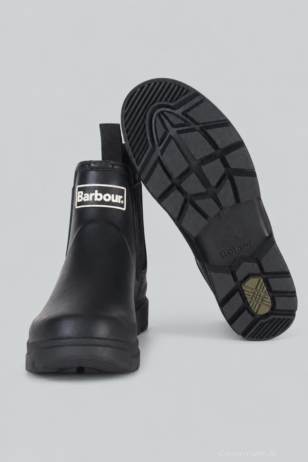 Men’s Chelsea Wellington Boots - Black - 9 - Boots