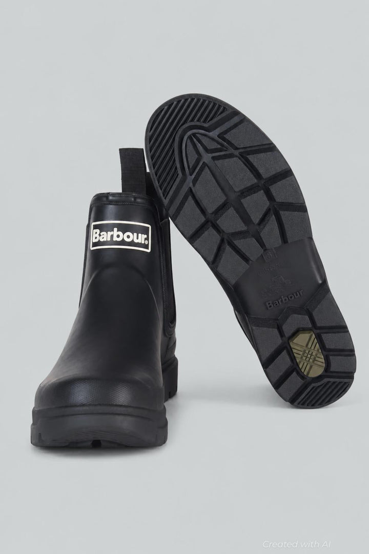 Men’s Chelsea Wellington Boots - Black - 9 - Boots