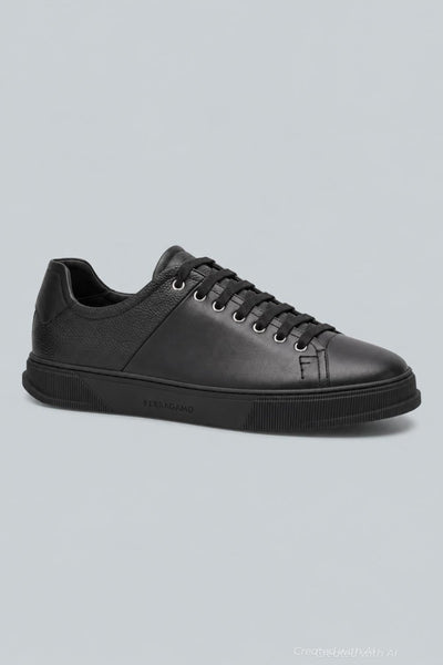 Men’s Clayton Leather Sneakers - Black - 13 - Sneaker