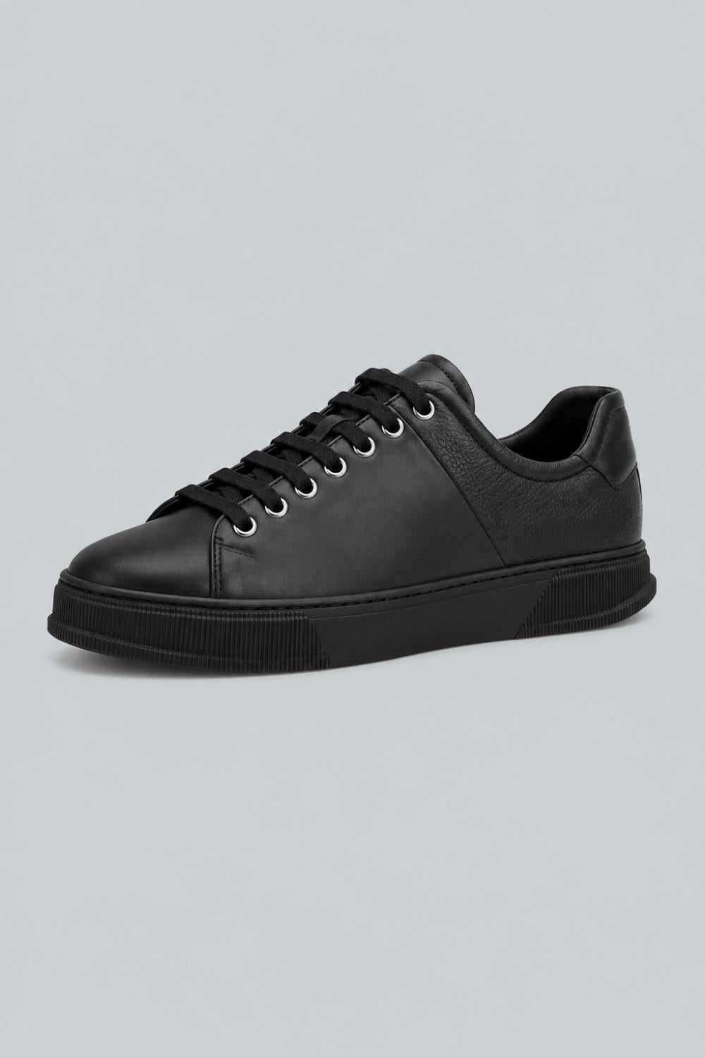 Men’s Clayton Leather Sneakers - Black - 13 - Sneaker