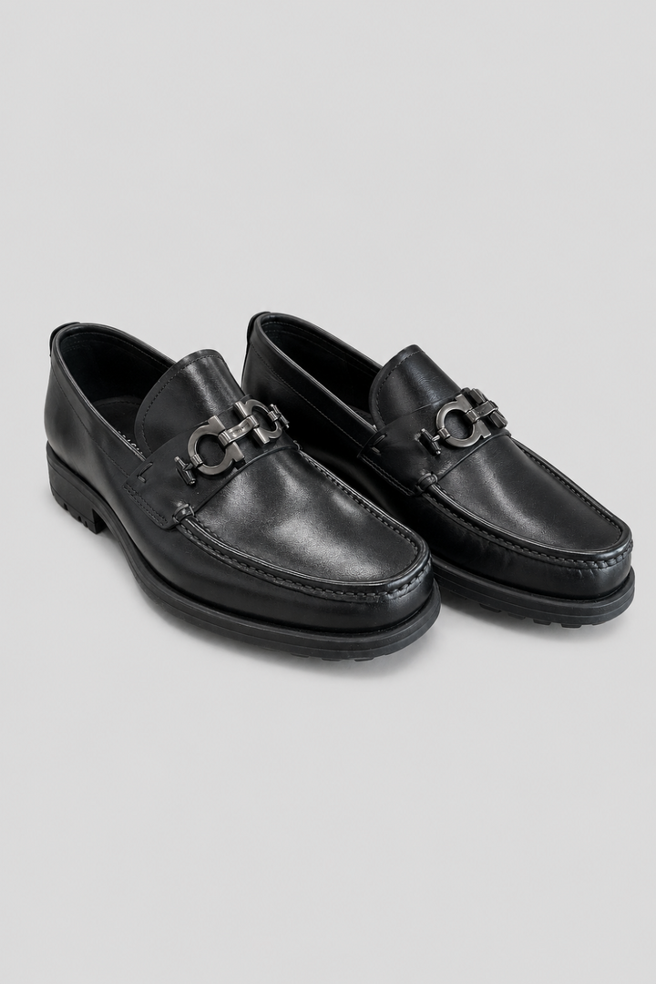 Men’s David Leather Loafers - Black - 11.5 - Loafers