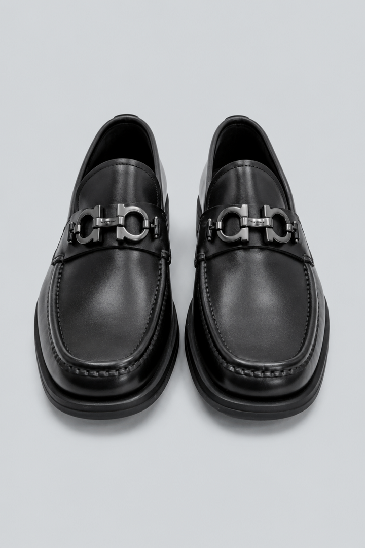 Men’s David Leather Loafers - Black - 11.5 - Loafers