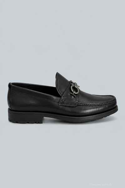 Men’s David Leather Loafers - Black - 11.5 - Loafers