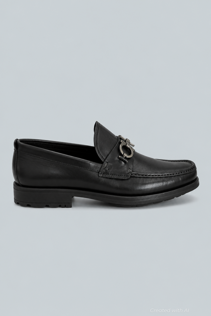 Men’s David Leather Loafers - Black - 11.5 - Loafers