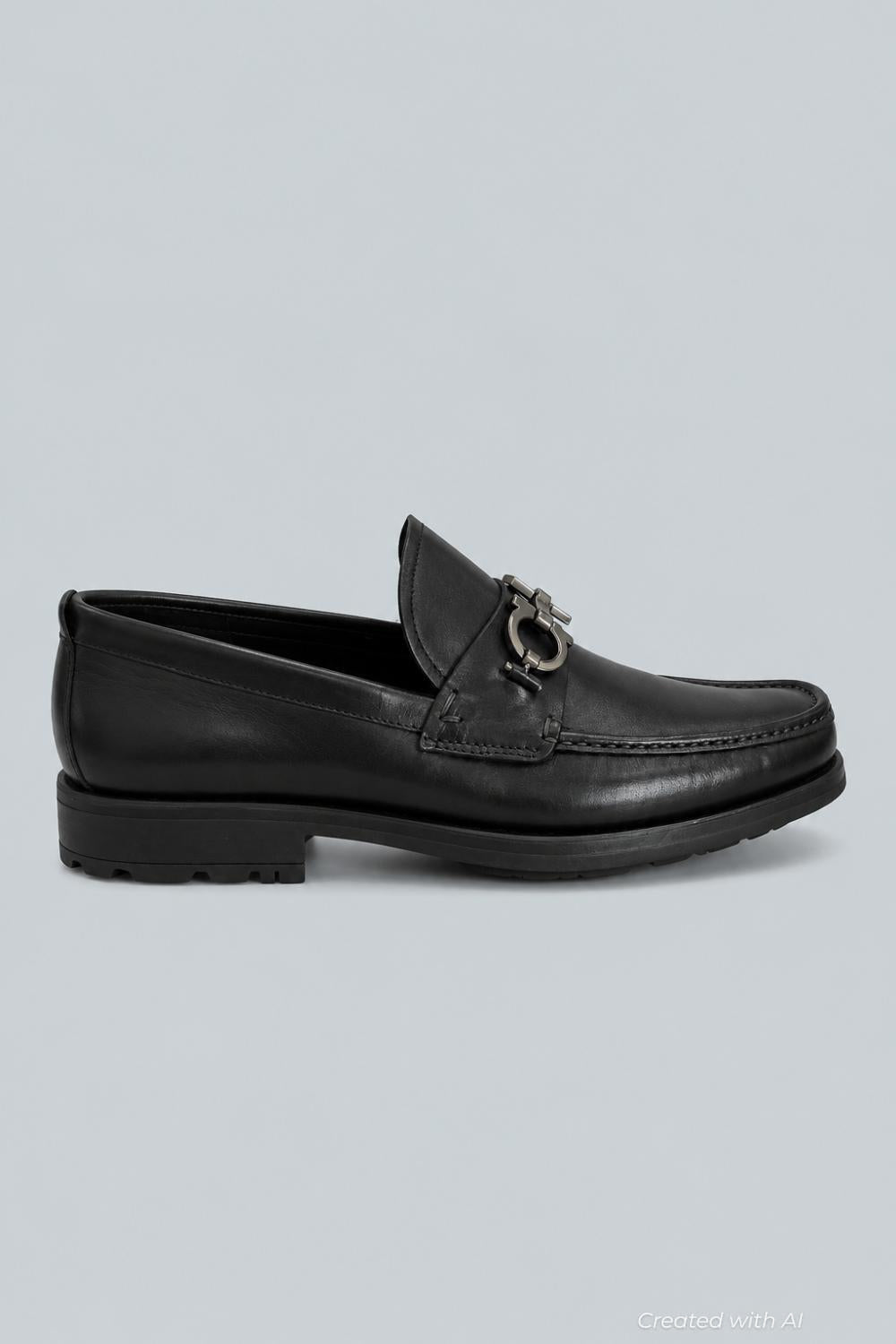 Men’s David Leather Loafers - Black - 11.5 - Loafers