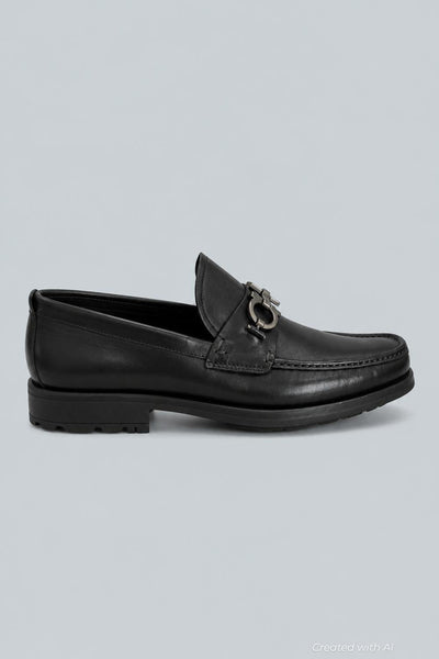 Men’s David Leather Loafers - Black - 11.5 - Loafers