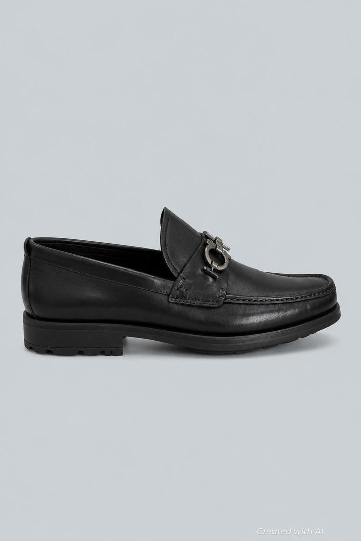 Men’s David Leather Loafers - Black - 11.5 - Loafers