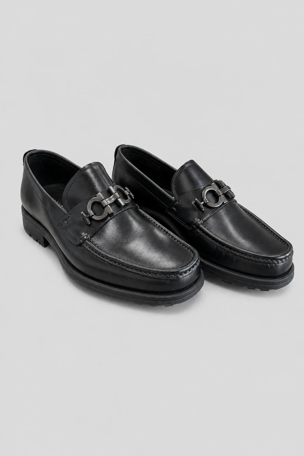 Men’s David Leather Loafers - Black - 11.5 - Loafers