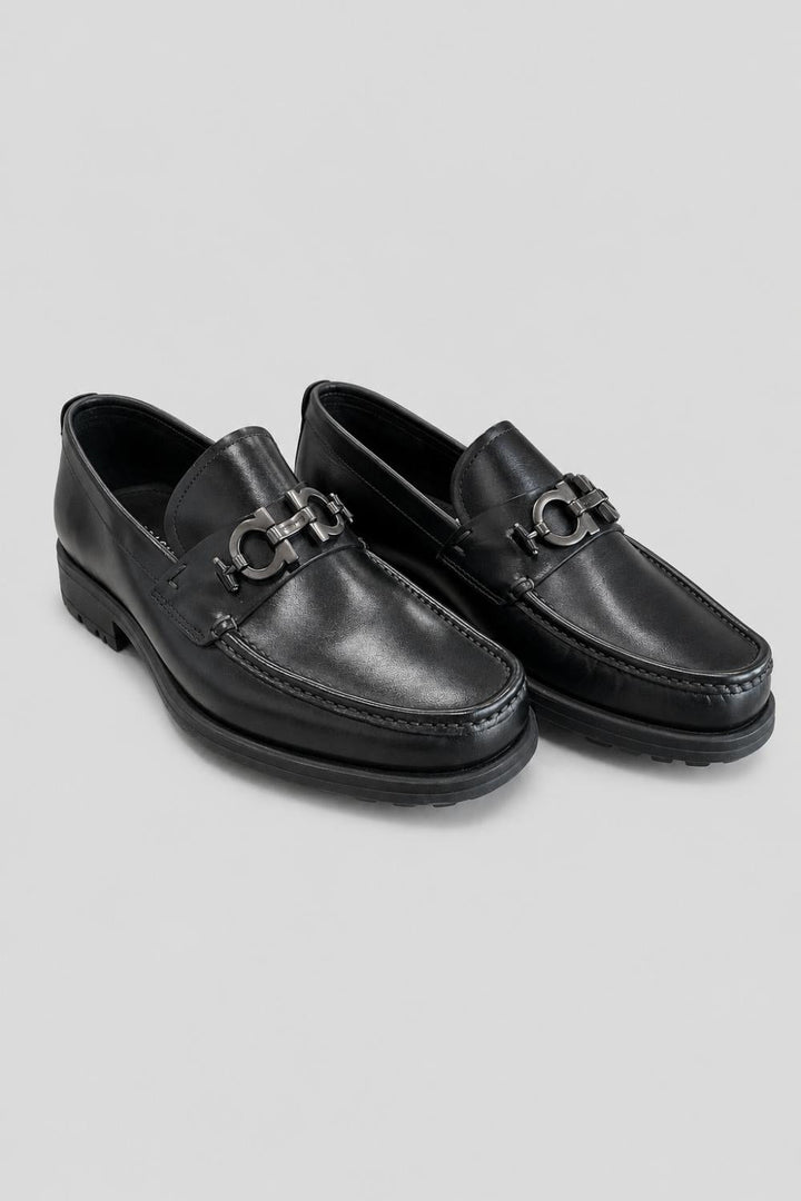 Men’s David Leather Loafers - Black - 11.5 - Loafers