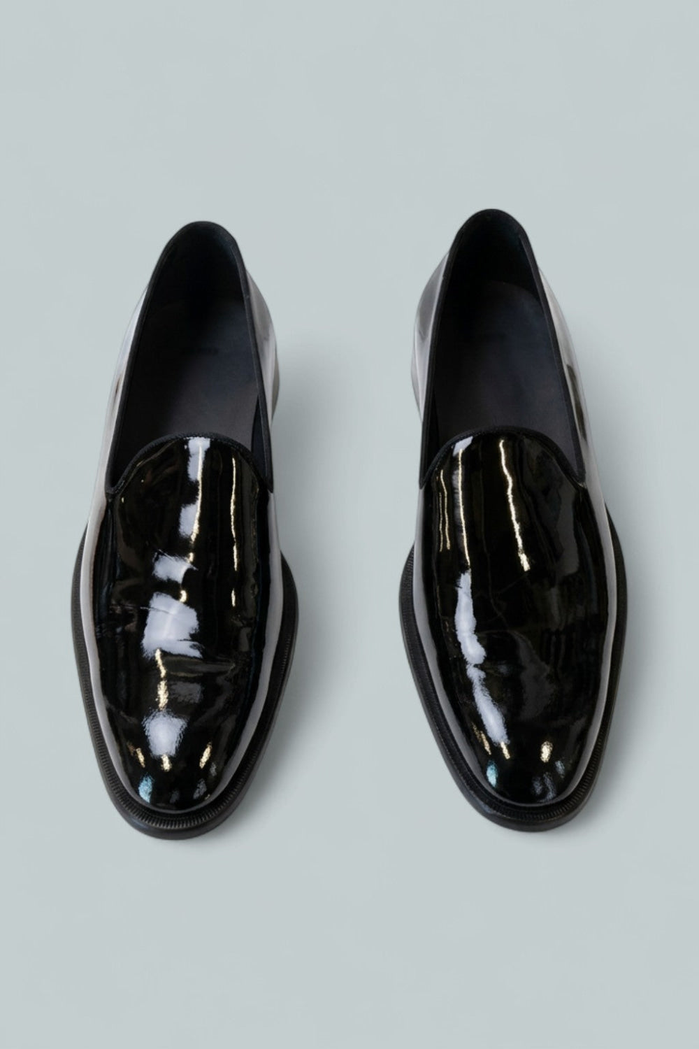 Men’s Derrek Patent Slip On Formal Loafers - Black - Loafers