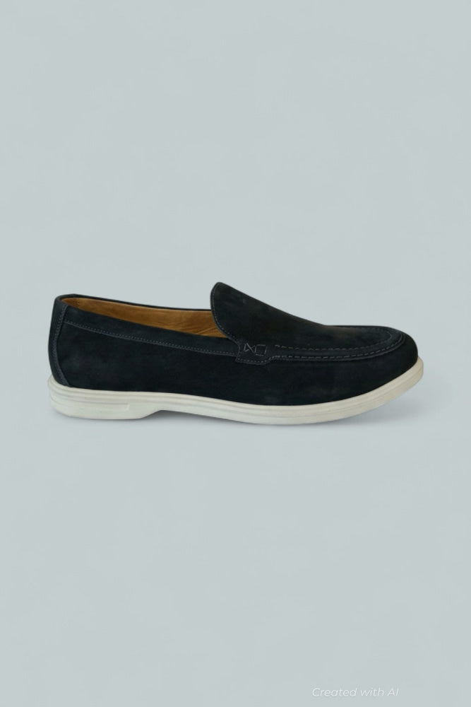 Men’s Excursionist Nubuck Venetian Loafers - Dark Navy - Loafers