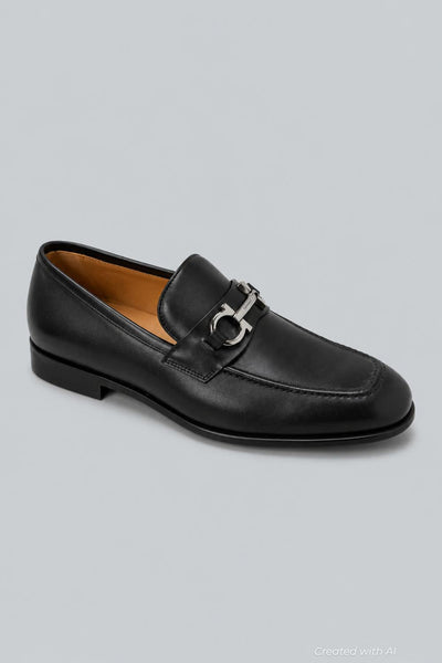 Men’s Foster Leather Loafers - Black - Loafers