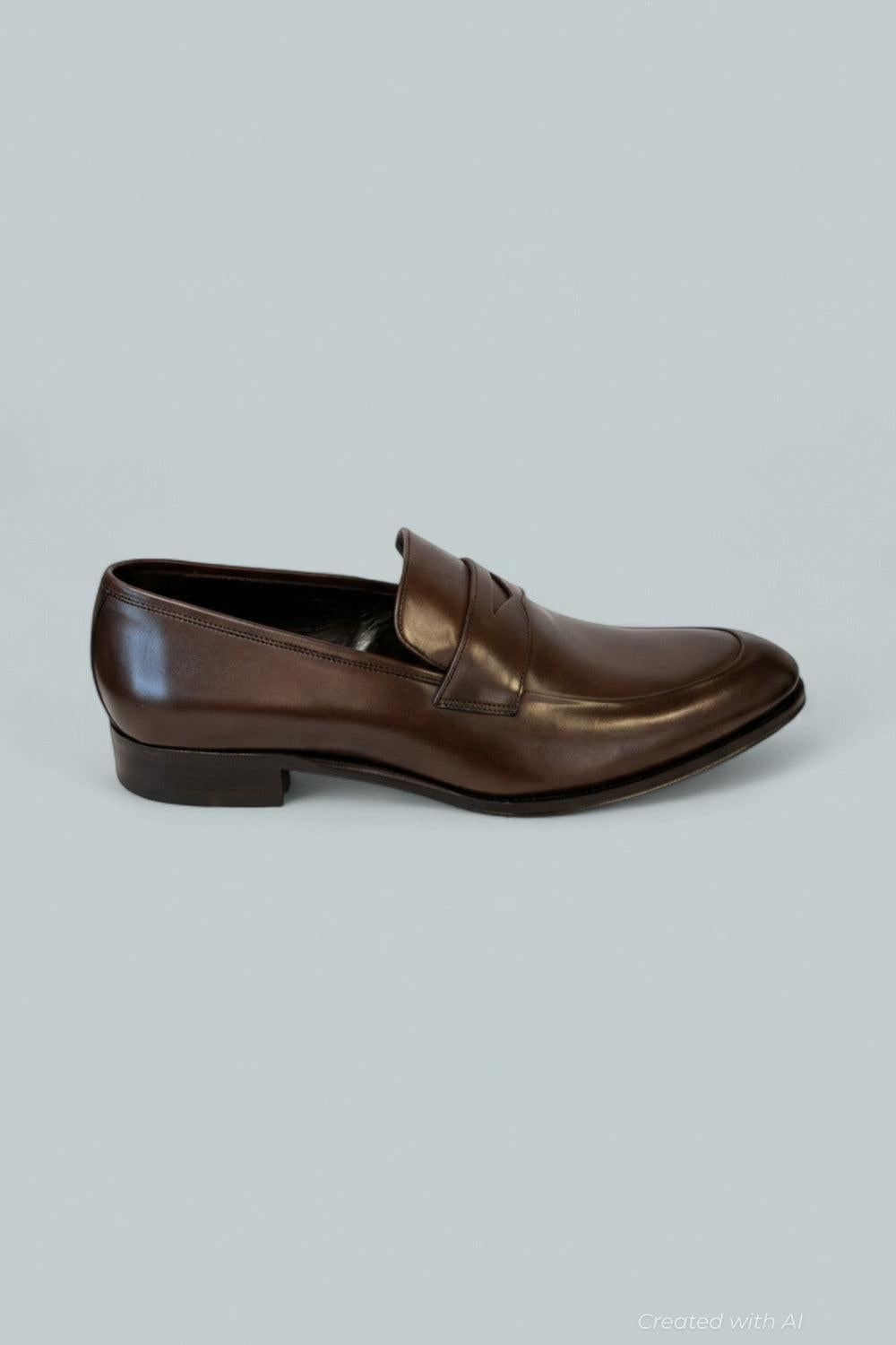 Mens Francis Penny Loafers Exclusive - Burnished Brown - Loafers