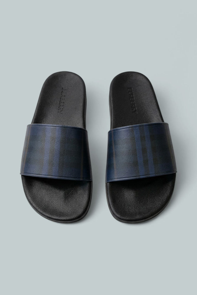 Men’s Furley Check Slide Sandals - Midnight Ip Chk - 42 EU 9D US - Sandal