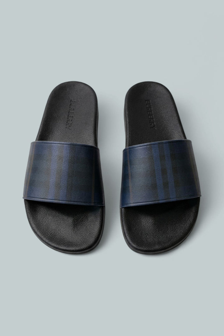 Men’s Furley Check Slide Sandals - Midnight Ip Chk - 42 EU 9D US - Sandal