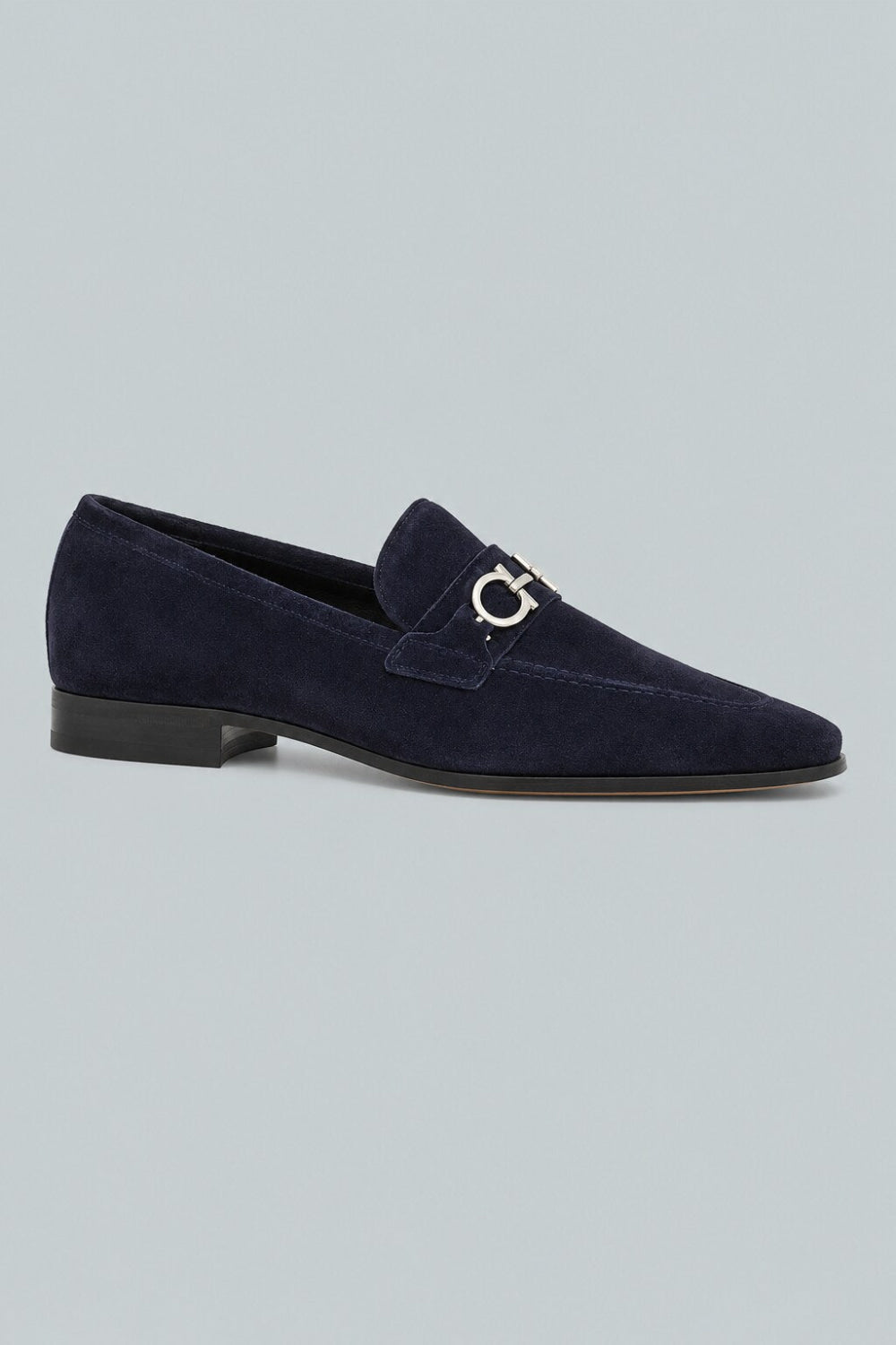 Men’s Gancini Suede Loafers - Navy - Loafers