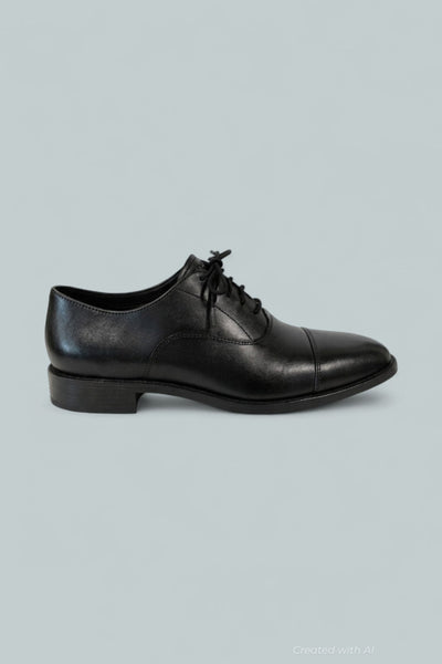 Men’s Hawthorne Lace Up Cap Toe Oxford Dress Shoes - Black - 9 - Oxford