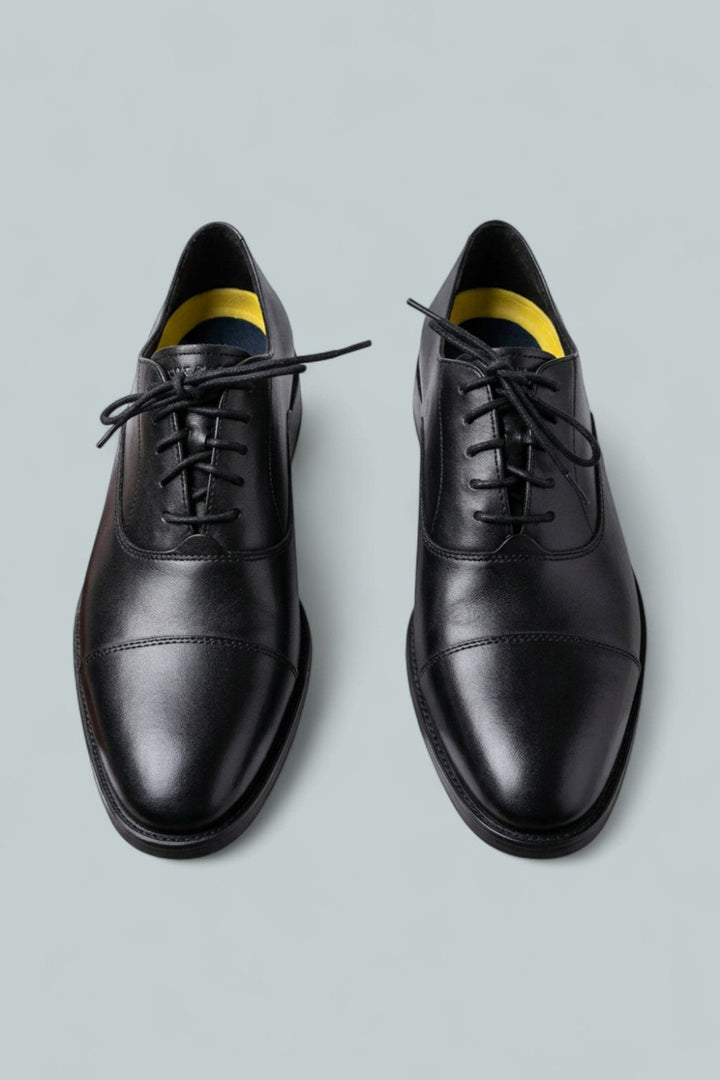 Men’s Hawthorne Lace Up Cap Toe Oxford Dress Shoes - Black - 9 - Oxford